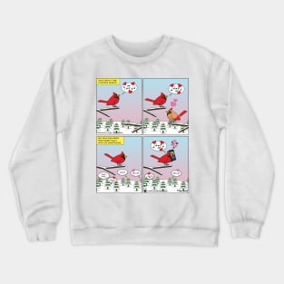 Modern Bird Mating Calls Comic Crewneck Sweatshirt